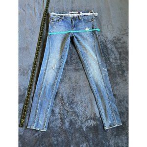 Roxy Limited Edition Greenprint Womens Distressed Skinny Faded Blue Jeans Size 9